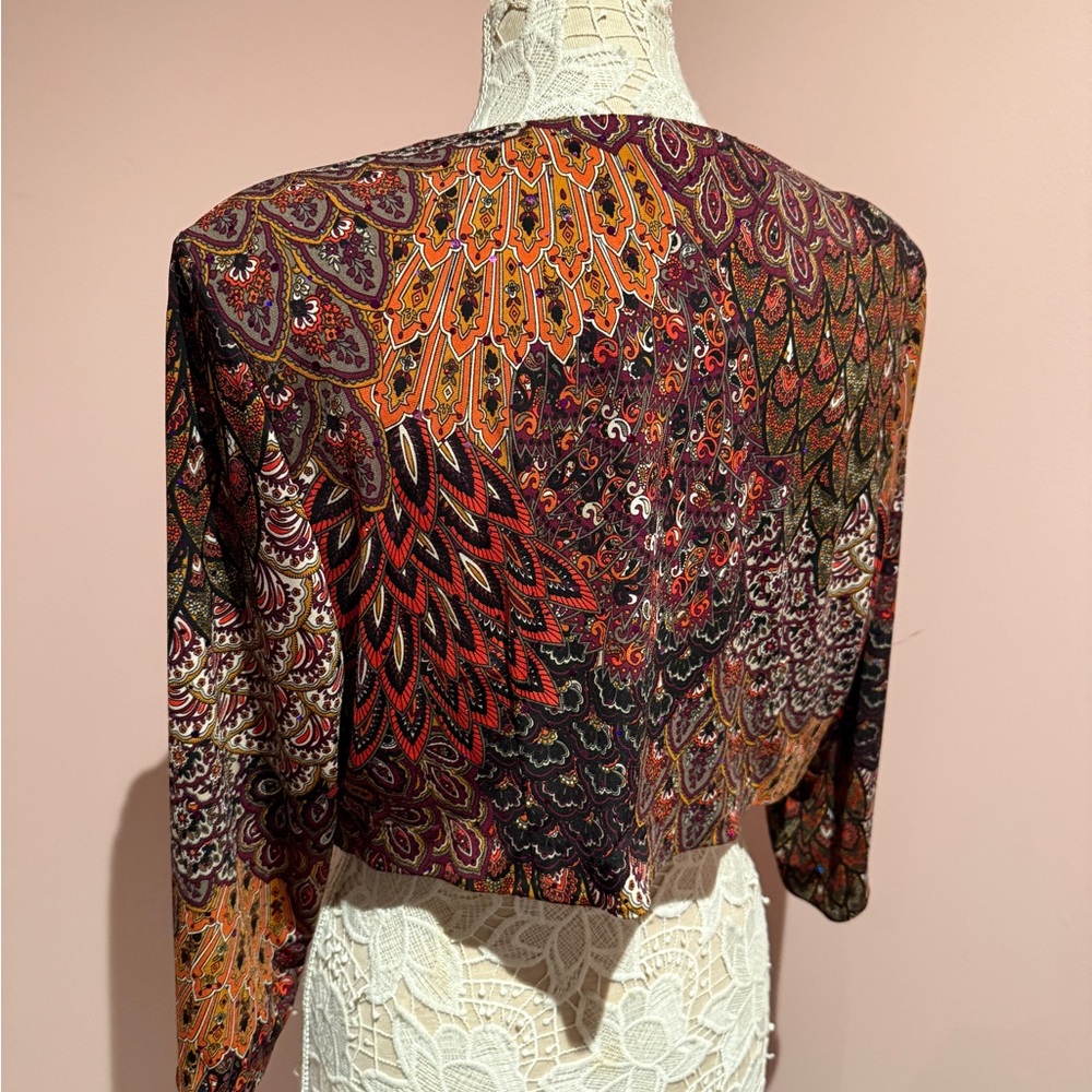 Vintage Y2K paisley Bolero jacket - Picture 2 of 4